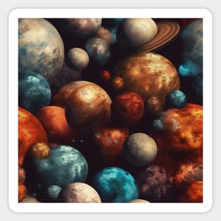 Planets Pattern Sticker